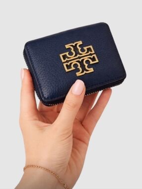 Tory Burch Leather Blue Bifold Wallet